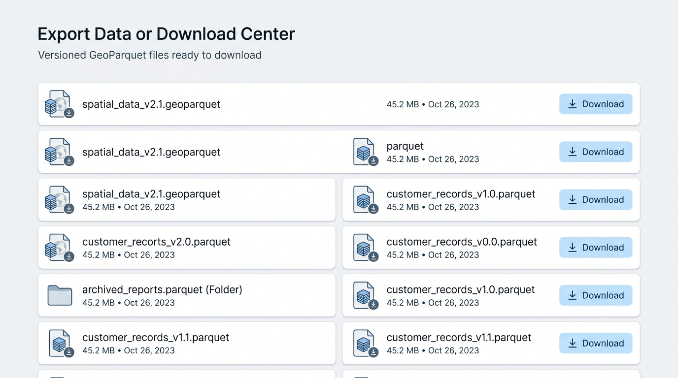 Ledger Lake – GeoParquet storage